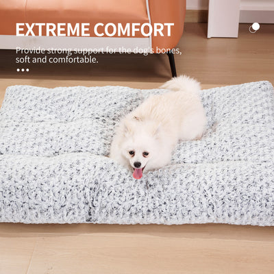 Dog Crate Bed Pad Rose Velvet Dog Beds For Small Medium Large Dogs Circle Fleece Plush Soft Pet Beds Dog Mats Sleeping Fluffy