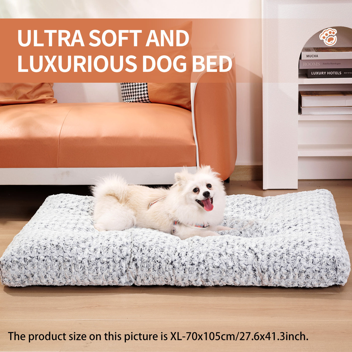 Dog Crate Bed Pad Rose Velvet Dog Beds For Small Medium Large Dogs Circle Fleece Plush Soft Pet Beds Dog Mats Sleeping Fluffy